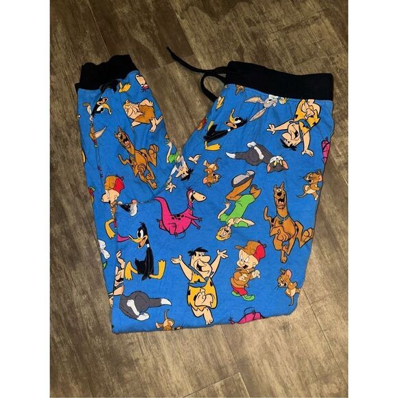 Boom Lounge pants Men’s medium Daffy Duck Flintstones Tom and Jerry Looney Toone - Picture 1 of 4